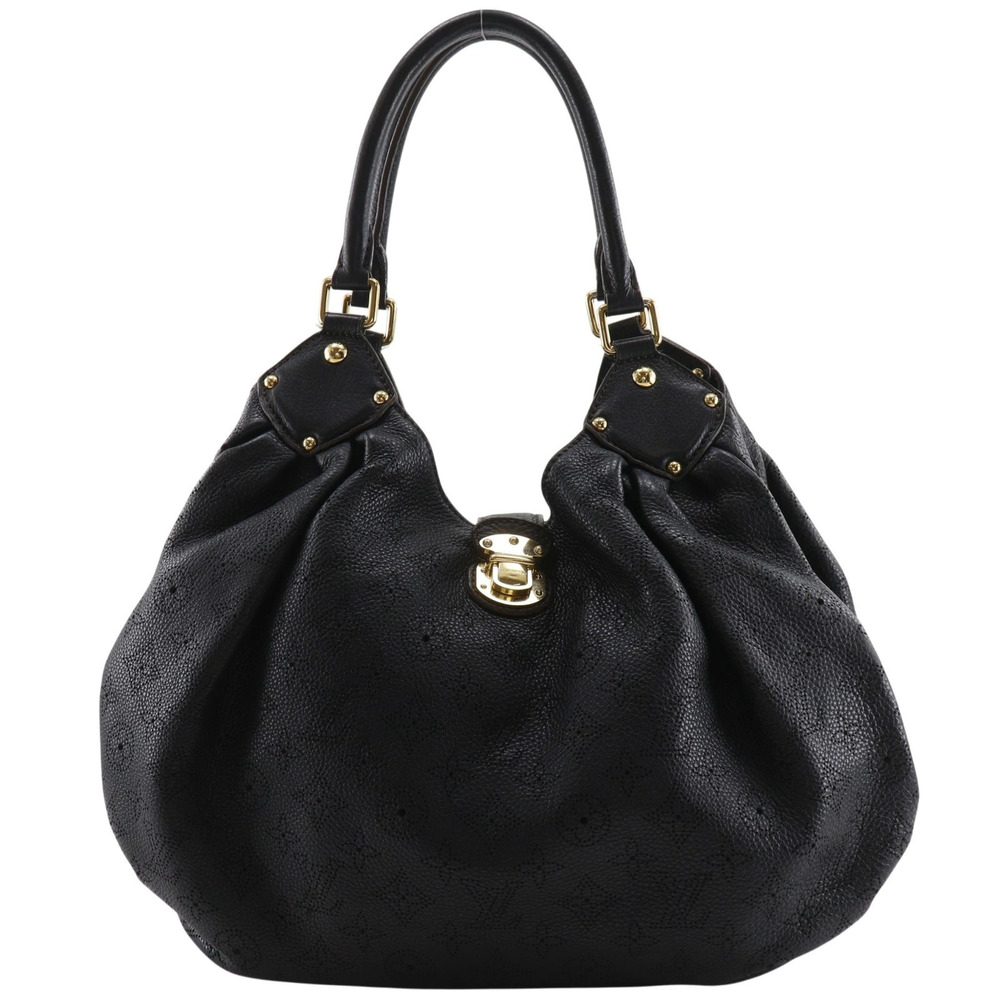 Louis Vuitton Mahina 2Way Shoulder Tote Bag Monogram Flap Leather Noir Black